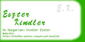 eszter kindler business card